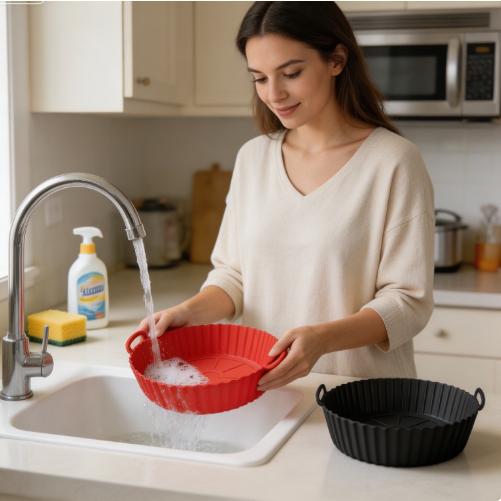 Round Silicone Air Fryer Liner - Heat Mat Silicone recension och pris